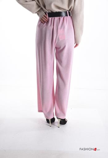 Pantalone wide leg con cintura con tasche - ph 2