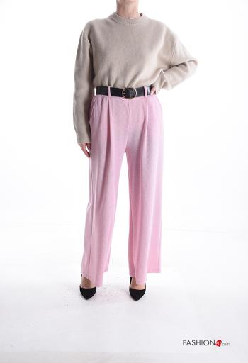 Pantalone wide leg con cintura con tasche - ph 5