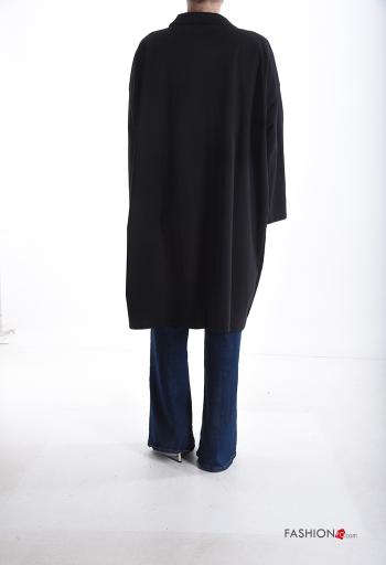 Cappotto in Cotone oversize con bottoni con tasche - ph 2
