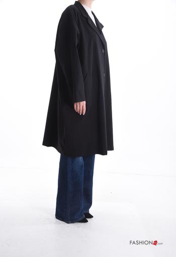 Cappotto in Cotone oversize con bottoni con tasche - ph 3