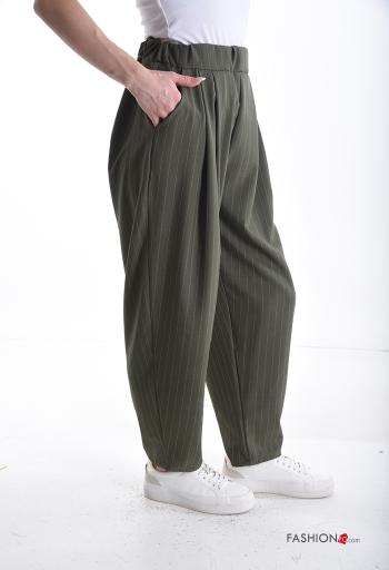 Pantalone Fantasia righe con tasche con elastico - ph 3