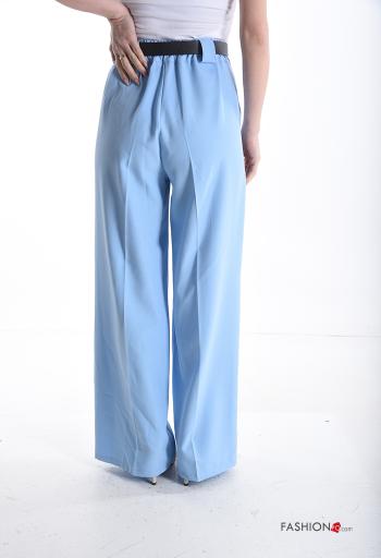 Pantalone wide leg con cintura con tasche - ph 2