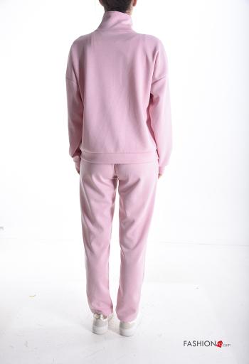 long sleeve Sports set with pockets with rhinestones with elastic with zip Rollneck - ph 2