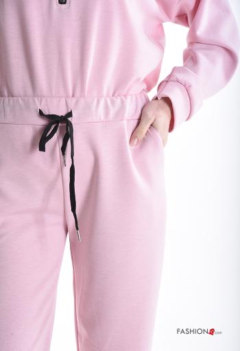 long sleeve Sports set with pockets with rhinestones with elastic with zip Rollneck - ph 4