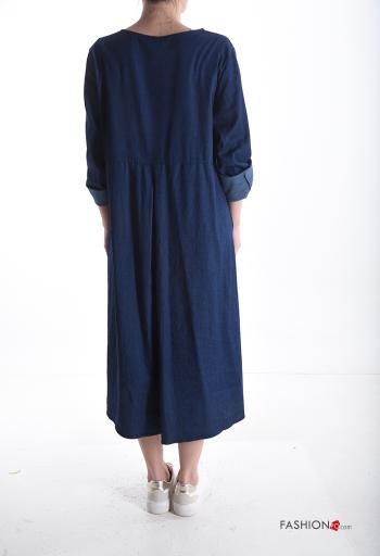 denim Cotton Dress with pockets - ph 2
