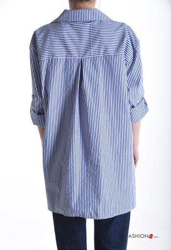 Streifenmuster lange ärmel Hemd aus Baumwolle - ph 2