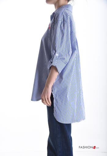 Streifenmuster lange ärmel Hemd aus Baumwolle - ph 3