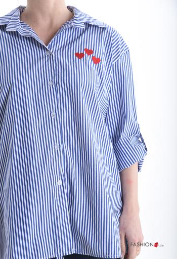 Streifenmuster lange ärmel Hemd aus Baumwolle - ph 4