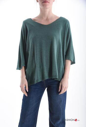 Strickpullover mit V-Ausschnitt 3/4 ärmel - ph 1