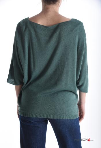 Strickpullover mit V-Ausschnitt 3/4 ärmel - ph 2