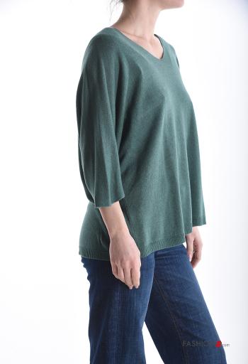 Strickpullover mit V-Ausschnitt 3/4 ärmel - ph 3