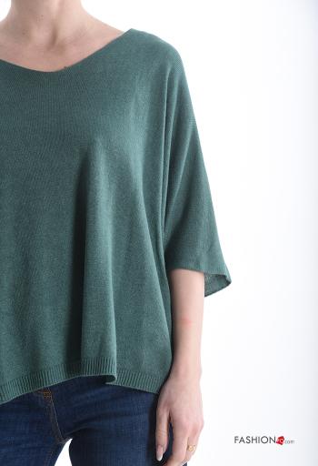 Strickpullover mit V-Ausschnitt 3/4 ärmel - ph 4