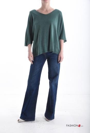 Strickpullover mit V-Ausschnitt 3/4 ärmel - ph 5