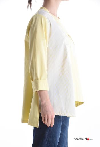long sleeve asymmetrical Cotton Blouse - ph 3