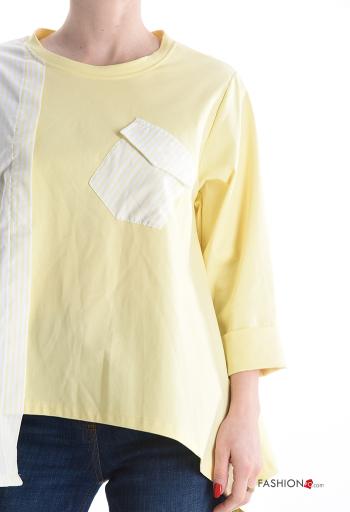 long sleeve asymmetrical Cotton Blouse - ph 4