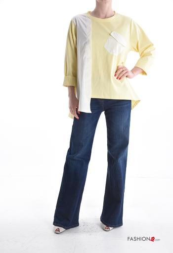 long sleeve asymmetrical Cotton Blouse - ph 5