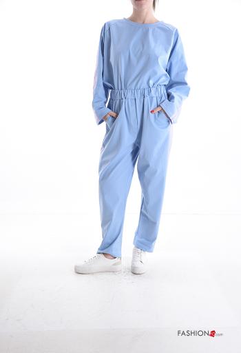 Pantalones deportivos de Algodón cintura alta con bolsillos con elástico - ph 5