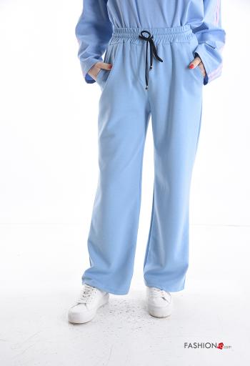 Pantalones deportivos wide leg con bolsillos con cordón - ph 1