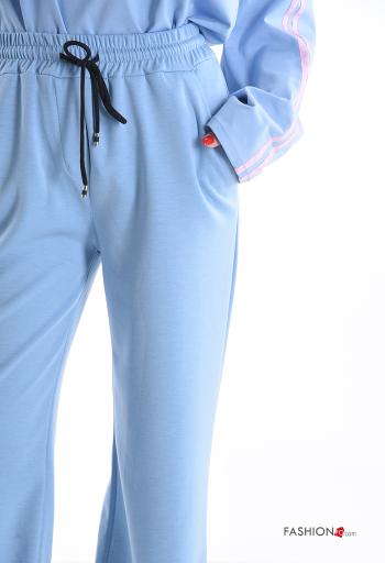 Pantalones deportivos wide leg con bolsillos con cordón - ph 4