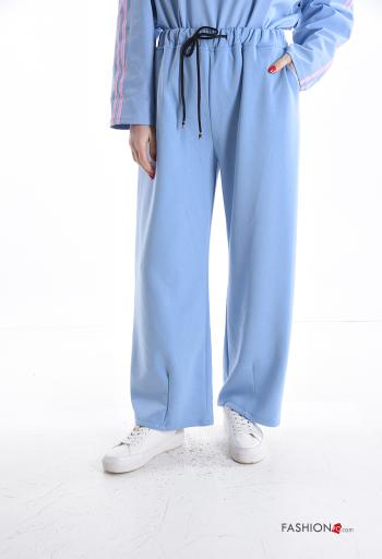 Pantalones deportivos wide leg con bolsillos con cordón - ph 1