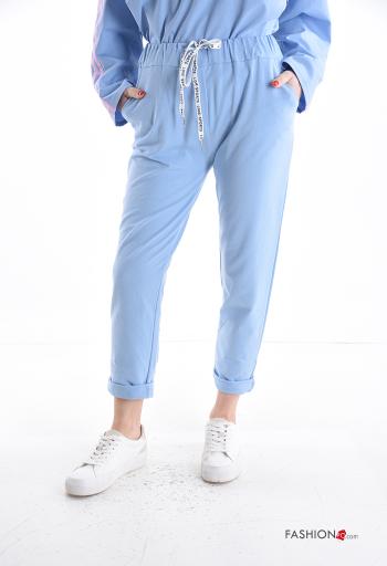 Jogginghose aus Baumwolle mit Taschen mit kordelzug