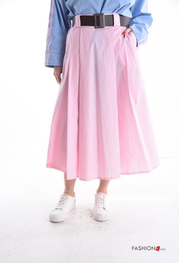 Jupe en Coton avec ceinture avec poches - ph 1