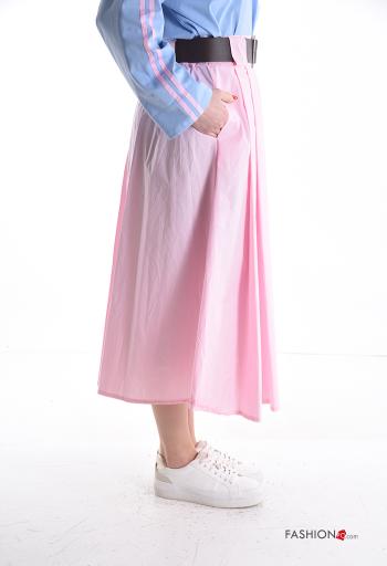 Jupe en Coton avec ceinture avec poches - ph 3