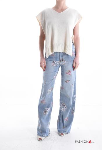 Maglione in Cotone senza maniche con bottoni scollo a V - ph 5