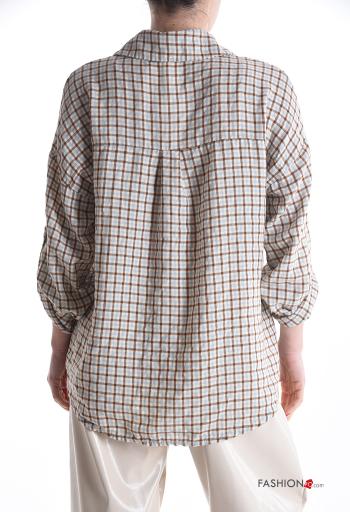 Vichy long sleeve with collar Cotton Shirt with buttons - ph 2