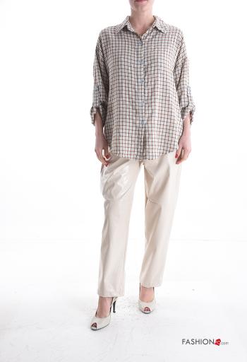 Vichy long sleeve with collar Cotton Shirt with buttons - ph 5