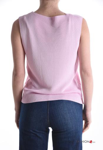 Cardigan senza maniche con bottoni scollo a V - ph 2