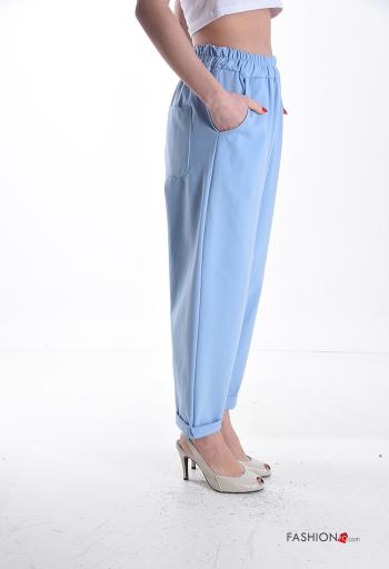 Cotton Trousers with pockets with elastic - ph 3