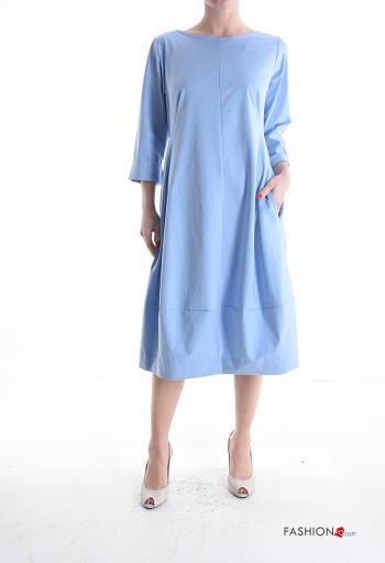 Robe en Coton manches longues avec poches