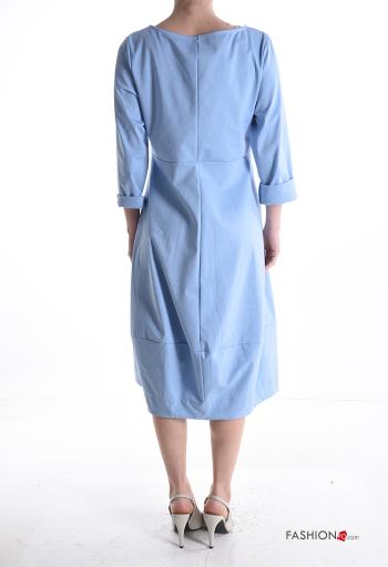 Robe en Coton manches longues avec poches - ph 2