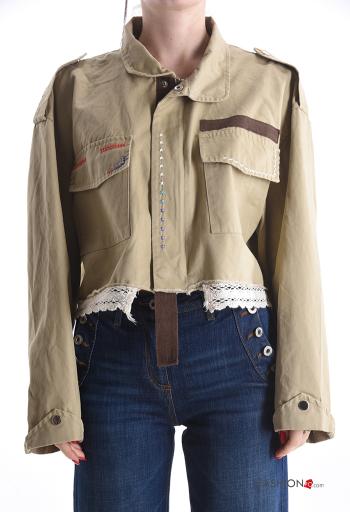 kurz Jacke aus Baumwolle mit Taschen - ph 1