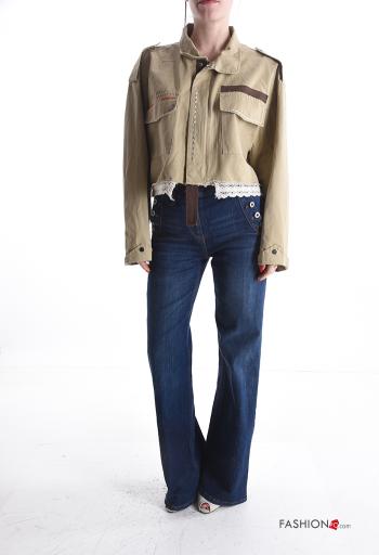 kurz Jacke aus Baumwolle mit Taschen - ph 5