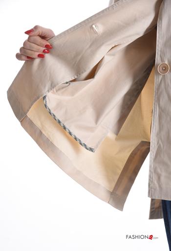 Chaqueta de Algodón extra grande con hebilla con botones con bolsillos - ph 6