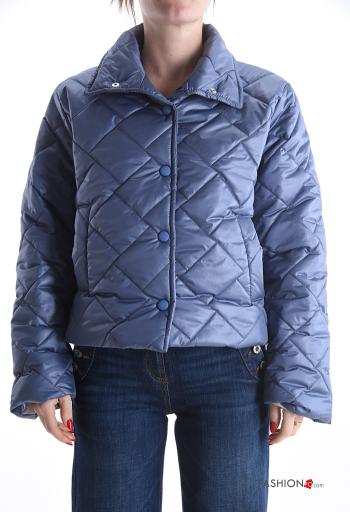 Plumífero manga larga con botones con bolsillos