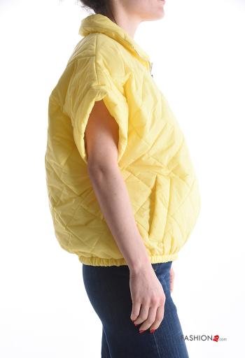 short sleeve Puffer Jacket with pockets with zip - ph 3