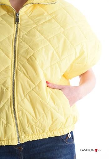 short sleeve Puffer Jacket with pockets with zip - ph 4