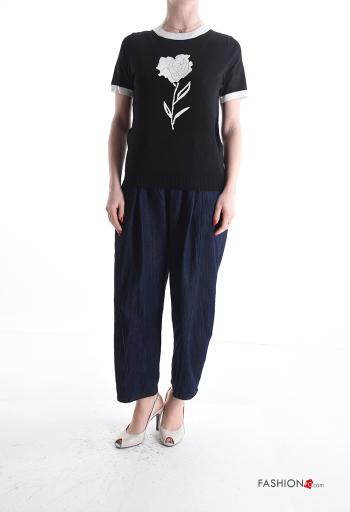 short sleeve Sweater with rhinestones - ph 5