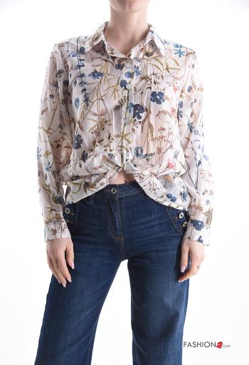 Camisa manga larga Estampado Floral