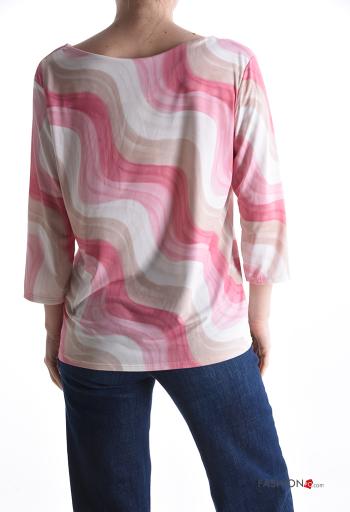 Blusa Estampado abstracto manga tres cuartos - ph 2