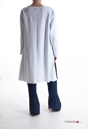 Blusa manga larga asimetrico a rayas - ph 2