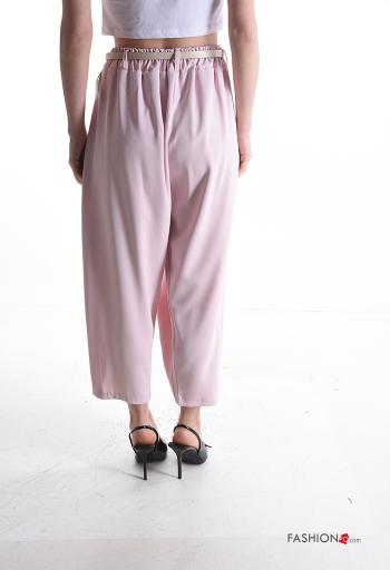 Pantalone wide leg con cintura con tasche - ph 2