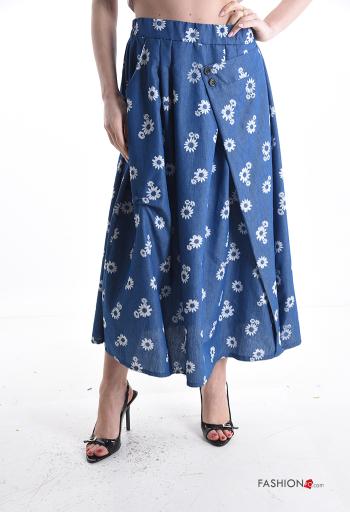 Floral Cotton Skirt with elastic - ph 1