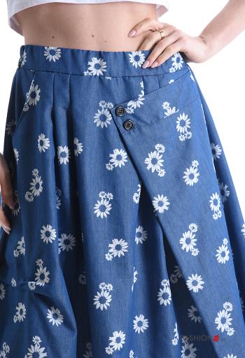 Floral Cotton Skirt with elastic - ph 4