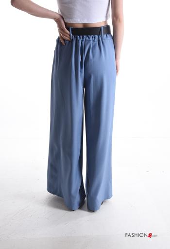 Calças wide leg com cinto com bolsos - ph 2