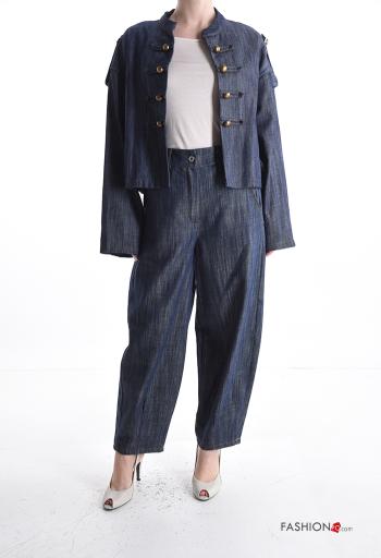 Chaqueta de Algodón manga larga tela vaquera corto con botones - ph 5