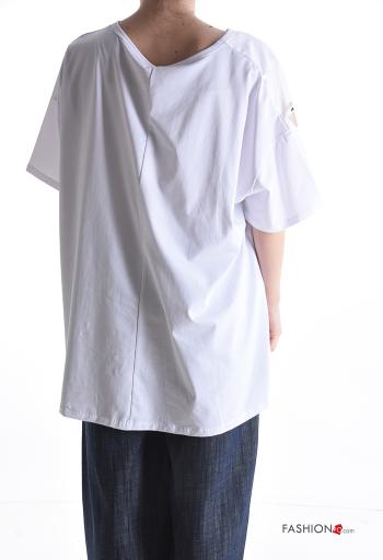 T-shirt en Coton oversize manches courtes Imprimé abstrait - ph 2